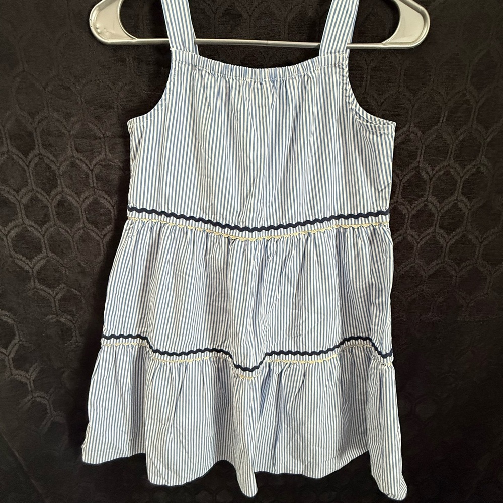Crewcuts Sky Blue and White Striped Top